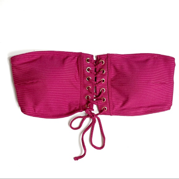 Hula honey Ribbed Two Piece Swimsuit Bikini M/XL - Picture 3 of 7